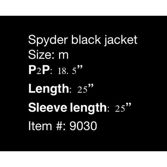 Spyder black zip up jacket- size m - Picture 5 of 5
